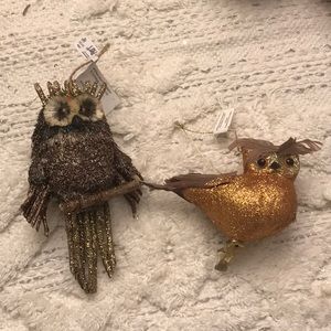 Pier1 owl Christmas ornaments